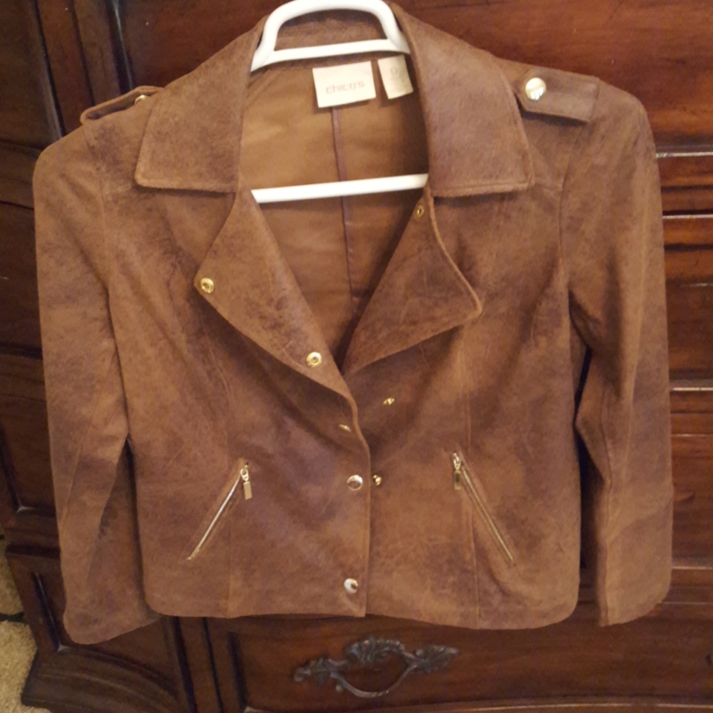 Micro suede jacket NWOT  From Chicos